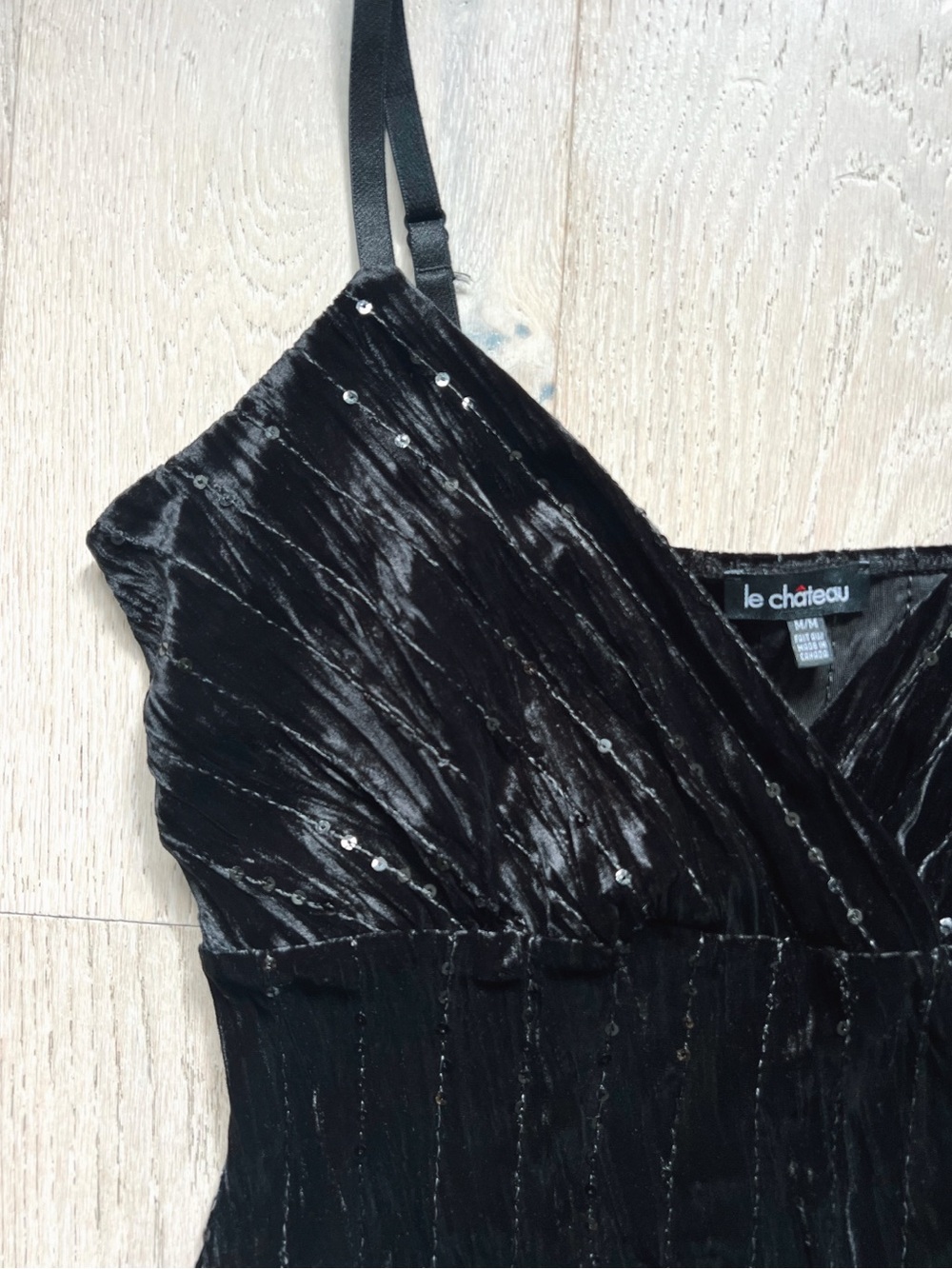 1998 Vintage Le Château | Velvet Sequin Cami Top - Picture 4 of 5